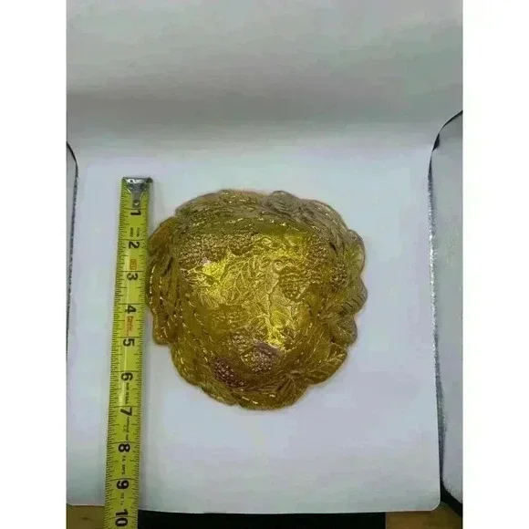 Northwood Carnival Glass Large Strawberry Bowl with Plain Exterior Marigold - Picture 6 of 10